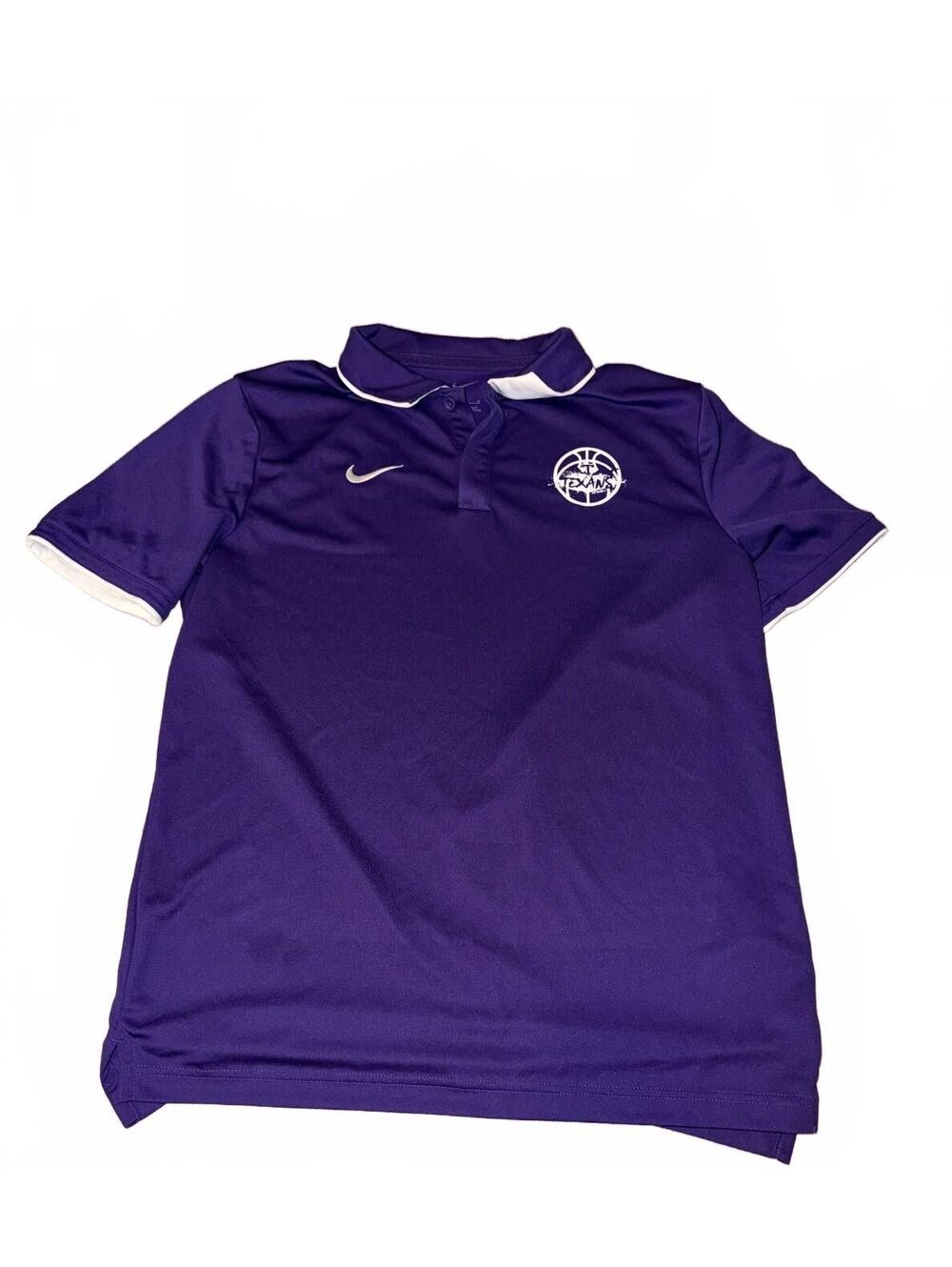 Nike Men's Medium Purple Dri-FIT Polo Shirt with Tarleton Logo